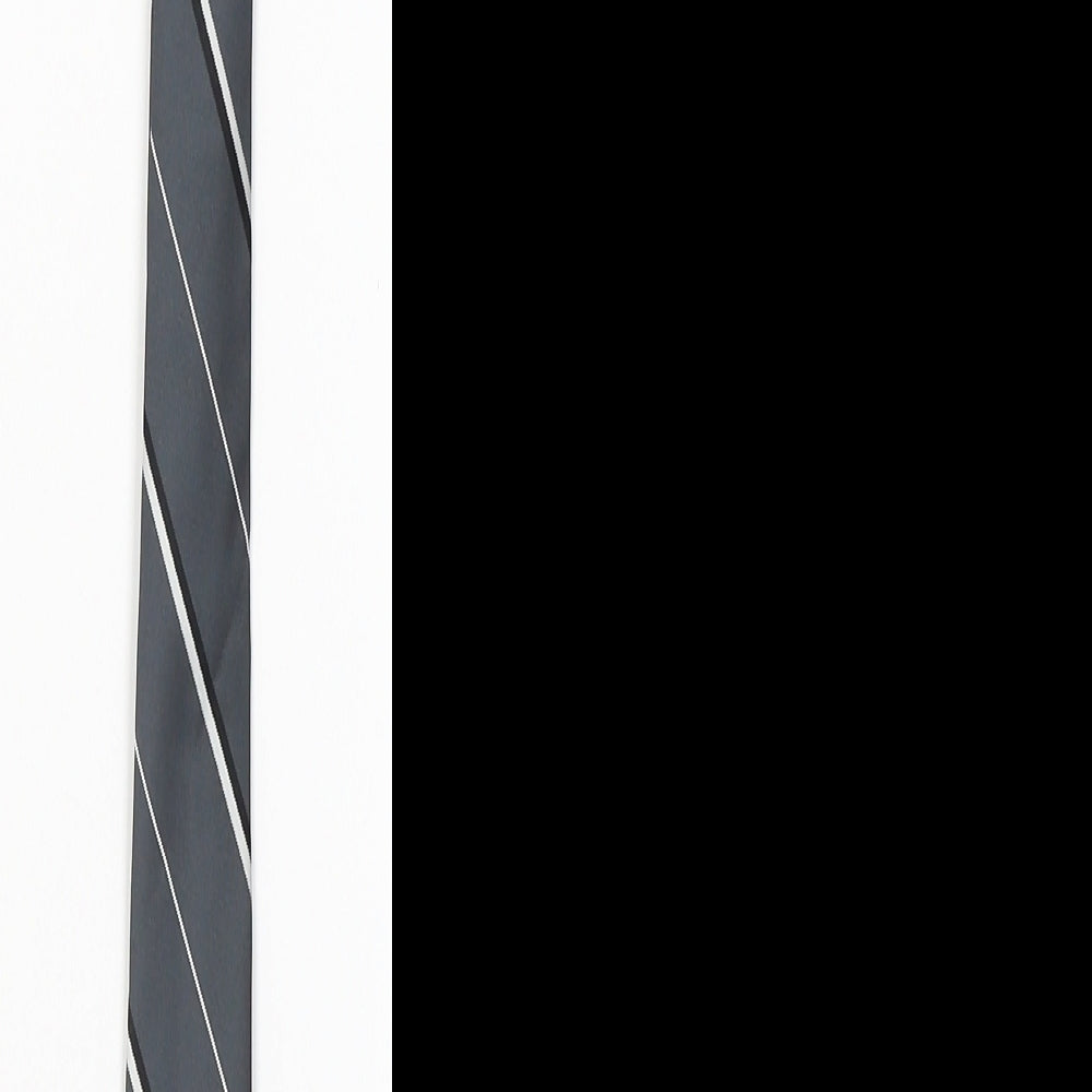 austico Mens Grey Striped  Pointed Tie One Size  - Kangaroo