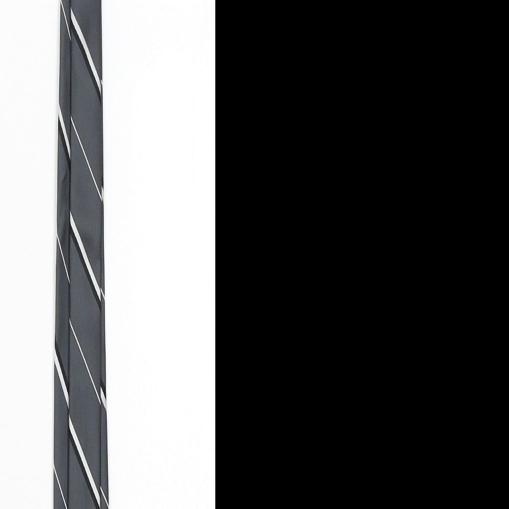 austico Mens Grey Striped  Pointed Tie One Size  - Kangaroo