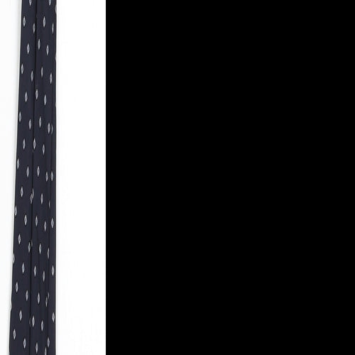 Preworn Mens Blue Geometric  Pointed Tie One Size