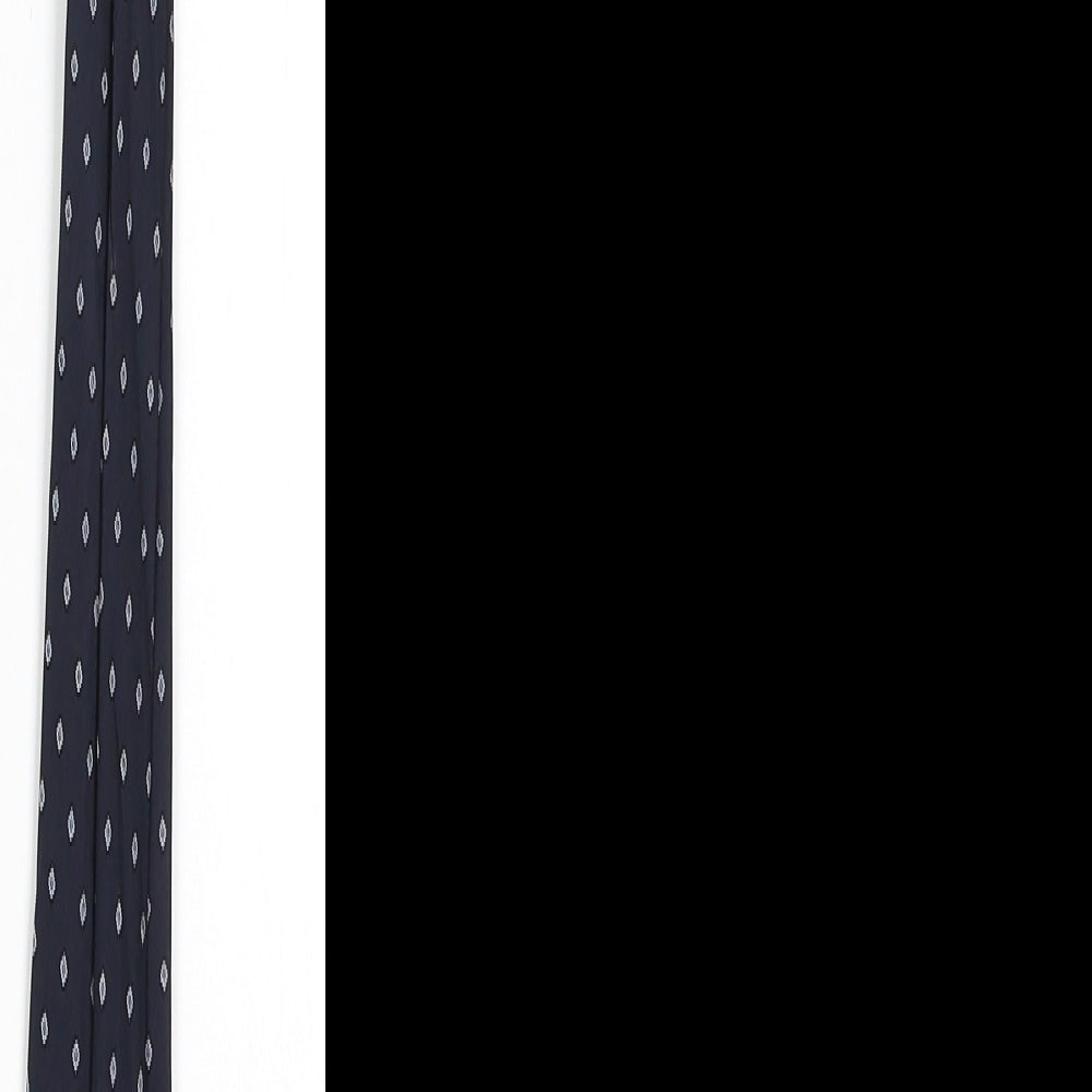 Preworn Mens Blue Geometric  Pointed Tie One Size