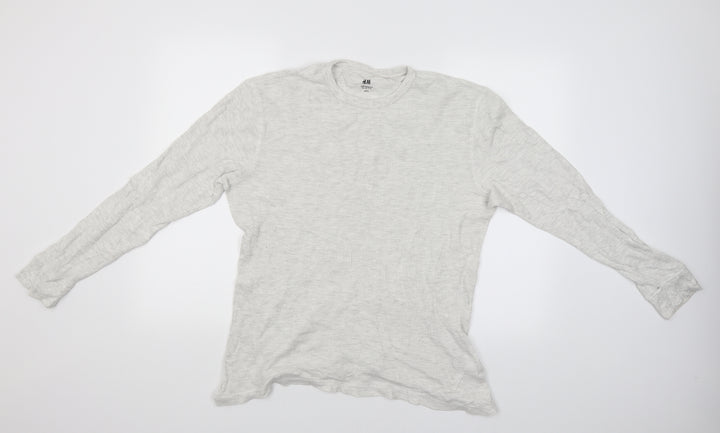 H&M Womens White   Pullover Jumper Size L