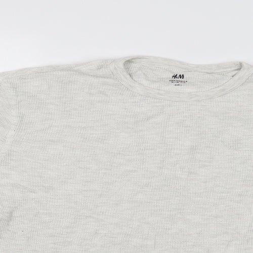H&M Womens White   Pullover Jumper Size L