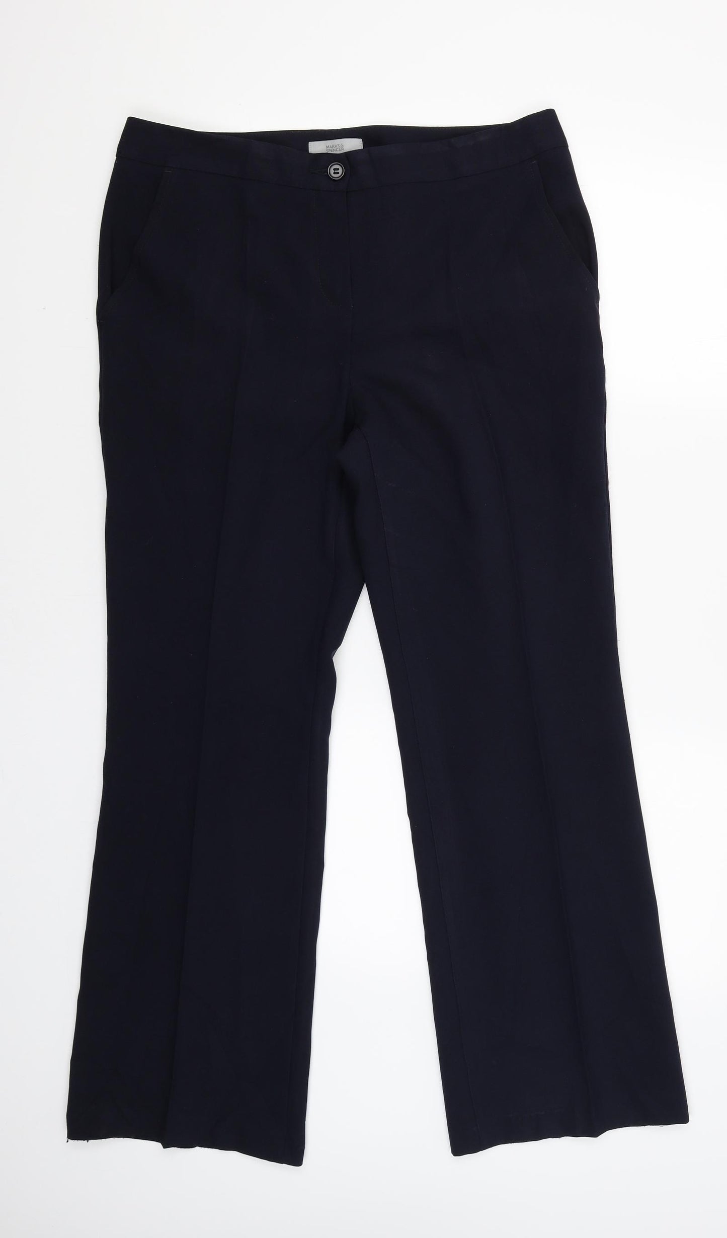 Marks and Spencer Womens Blue   Trousers  Size 14 L30 in