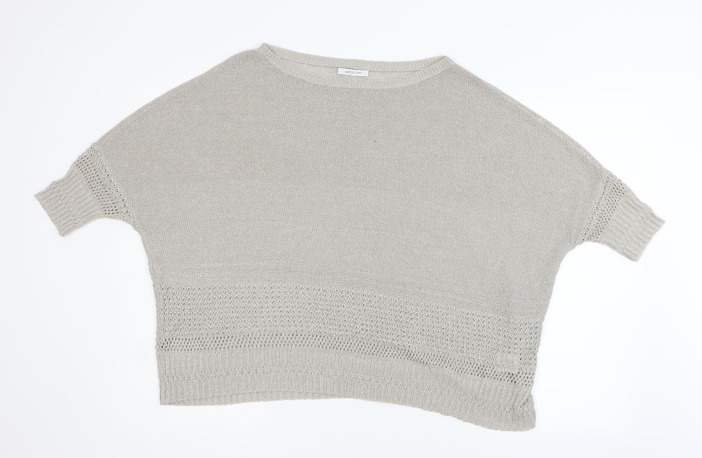 Artigiano Womens Silver   Pullover Jumper Size M