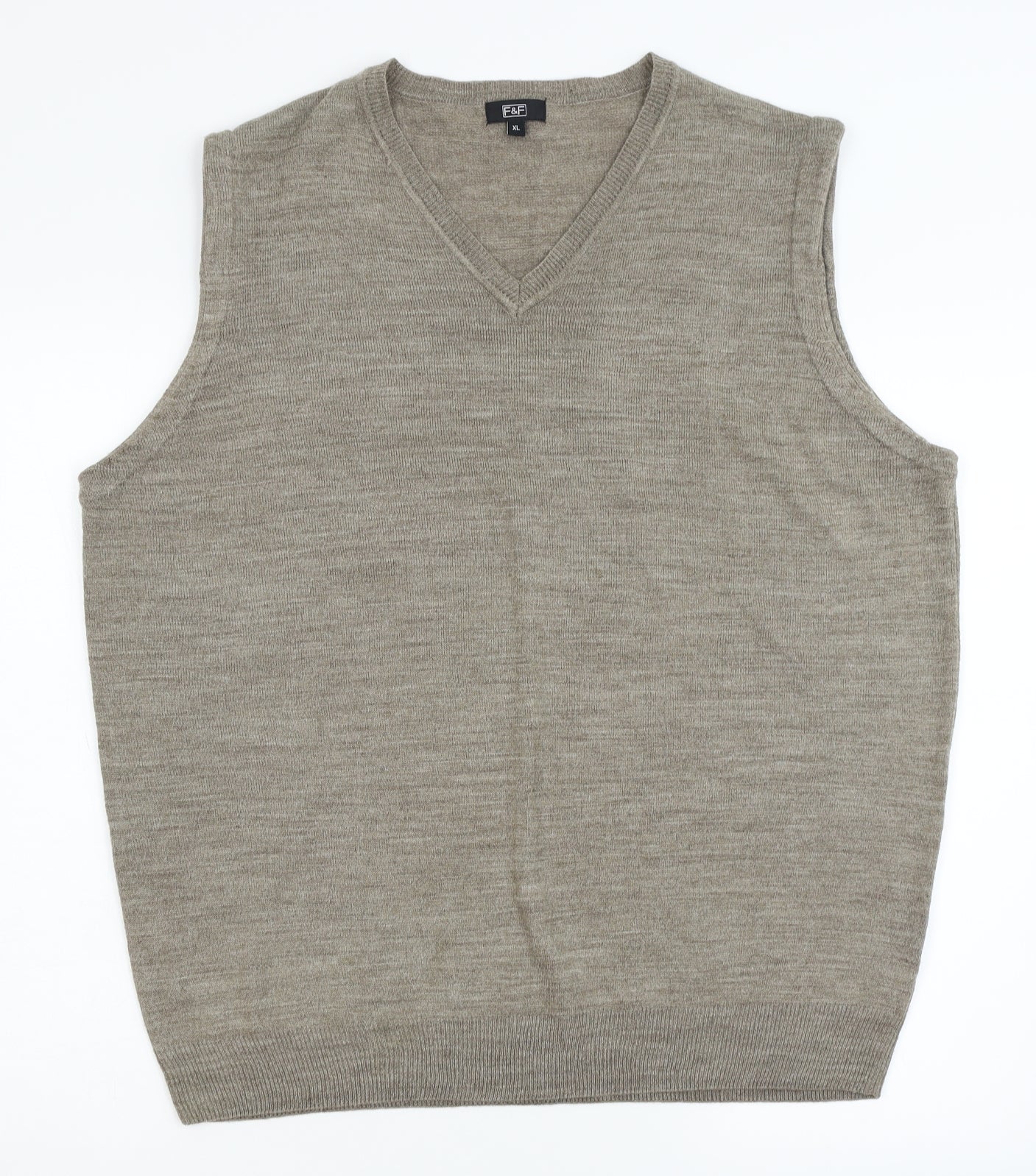 F&F Mens Grey   Vest Jumper Size XL