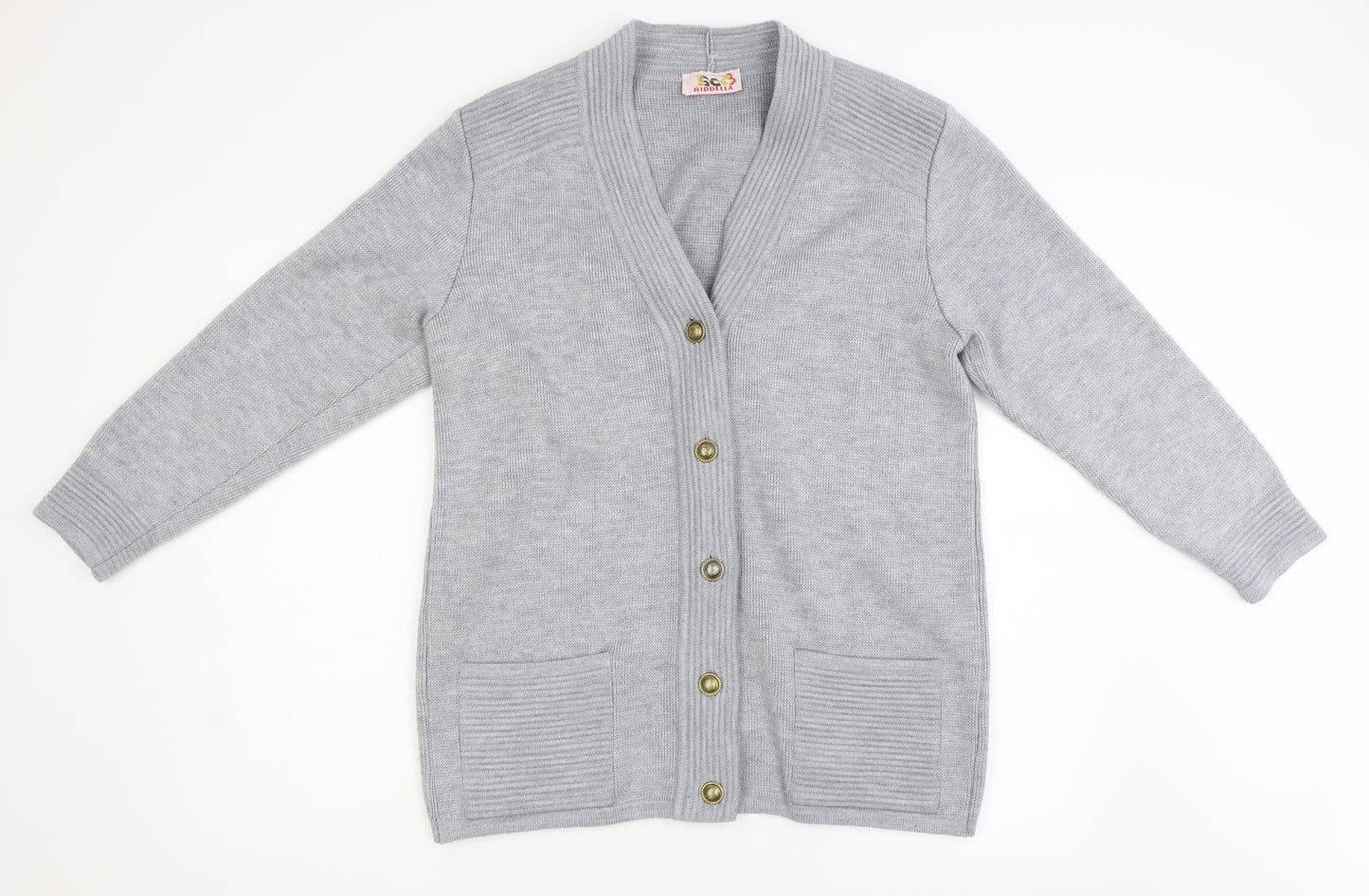 riddella Womens Grey   Cardigan Jumper Size 12  - 12/14
