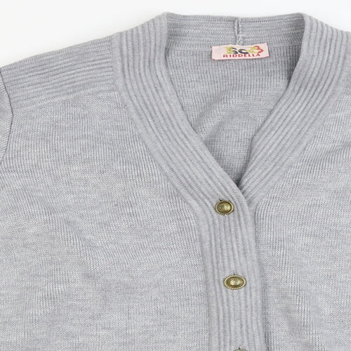 riddella Womens Grey   Cardigan Jumper Size 12  - 12/14