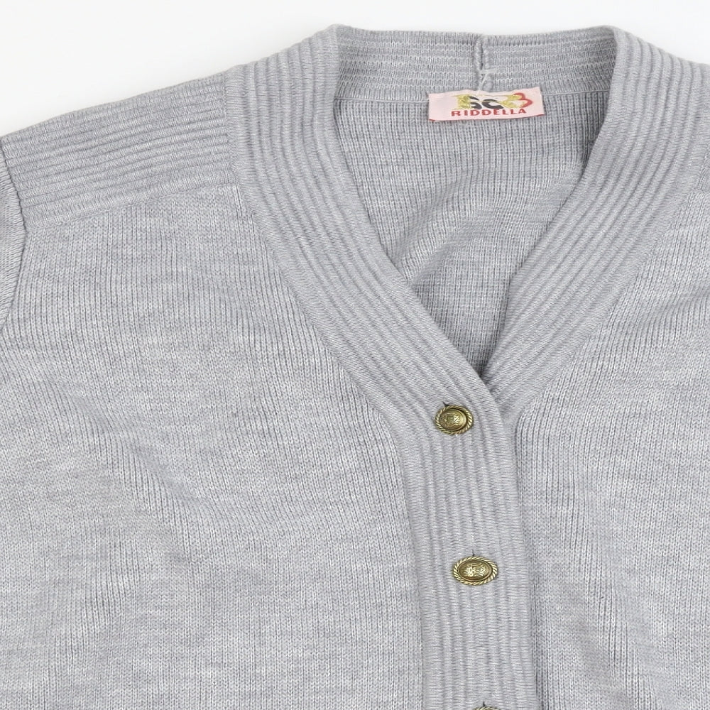 riddella Womens Grey   Cardigan Jumper Size 12  - 12/14
