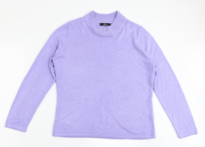 BM Womens Purple Pullover Jumper Size M
