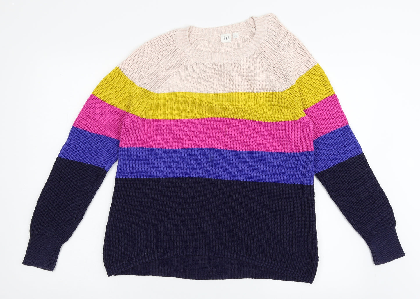 Gap Womens Blue Striped  Pullover Jumper Size S