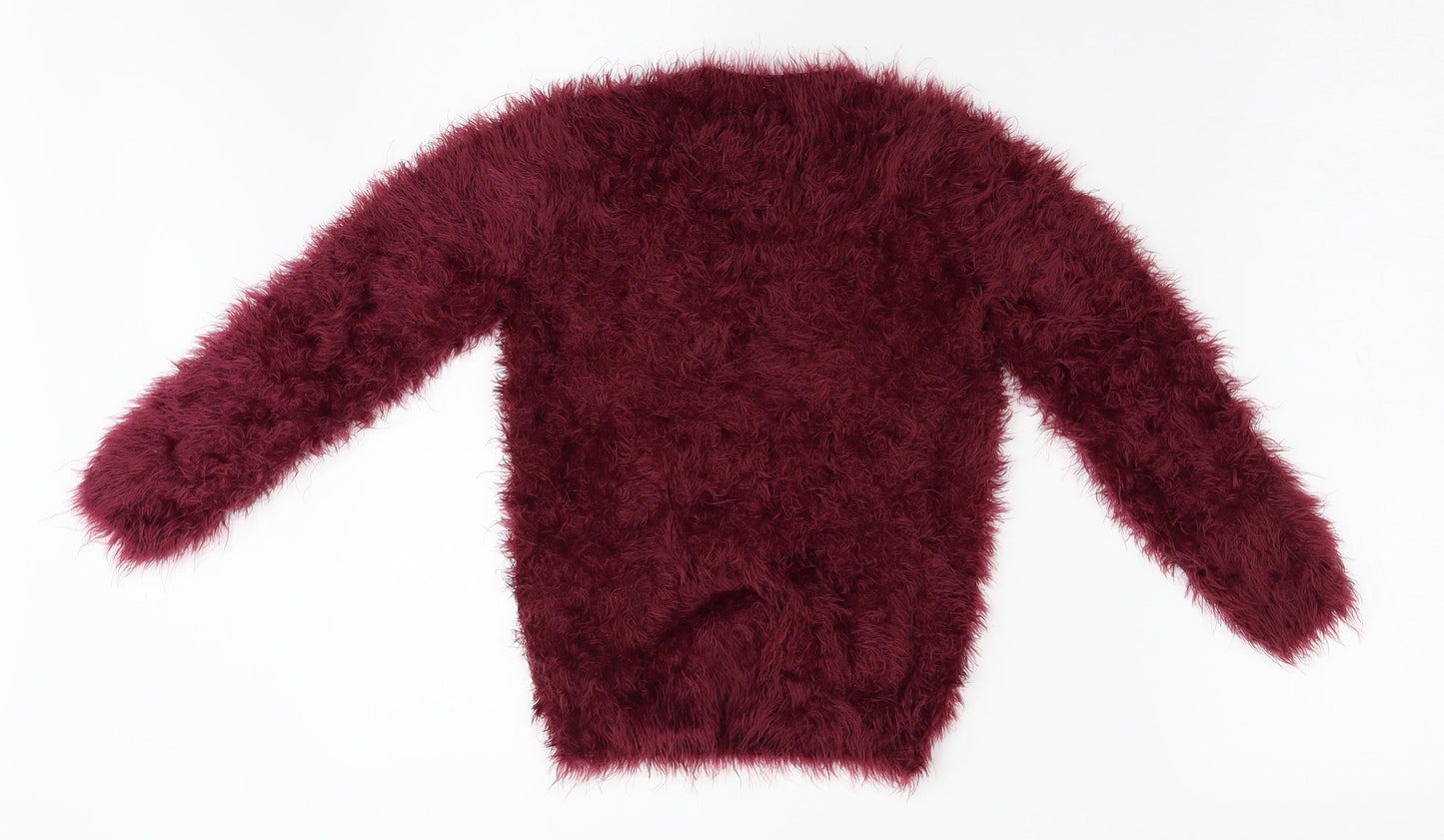 TU Girls Red   Pullover Jumper Size 6 Years  - heart, fuzzy