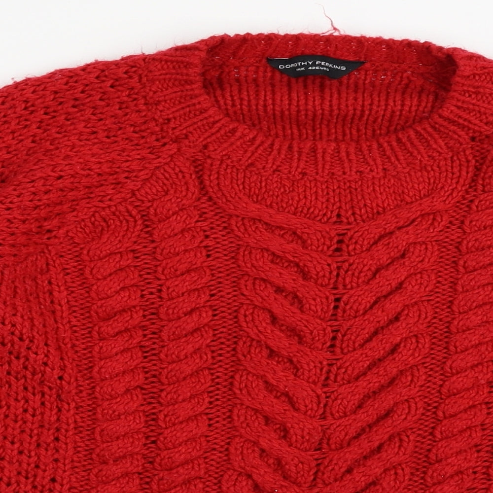 Dorothy Perkins Womens Red   Pullover Jumper Size 14