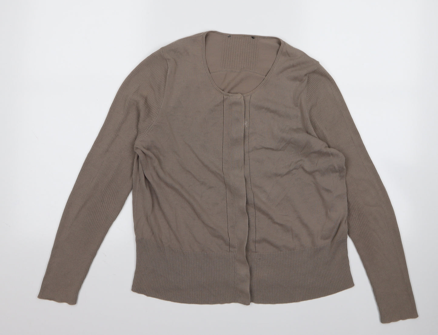 Preworn Womens Brown   Cardigan Jumper Size 16