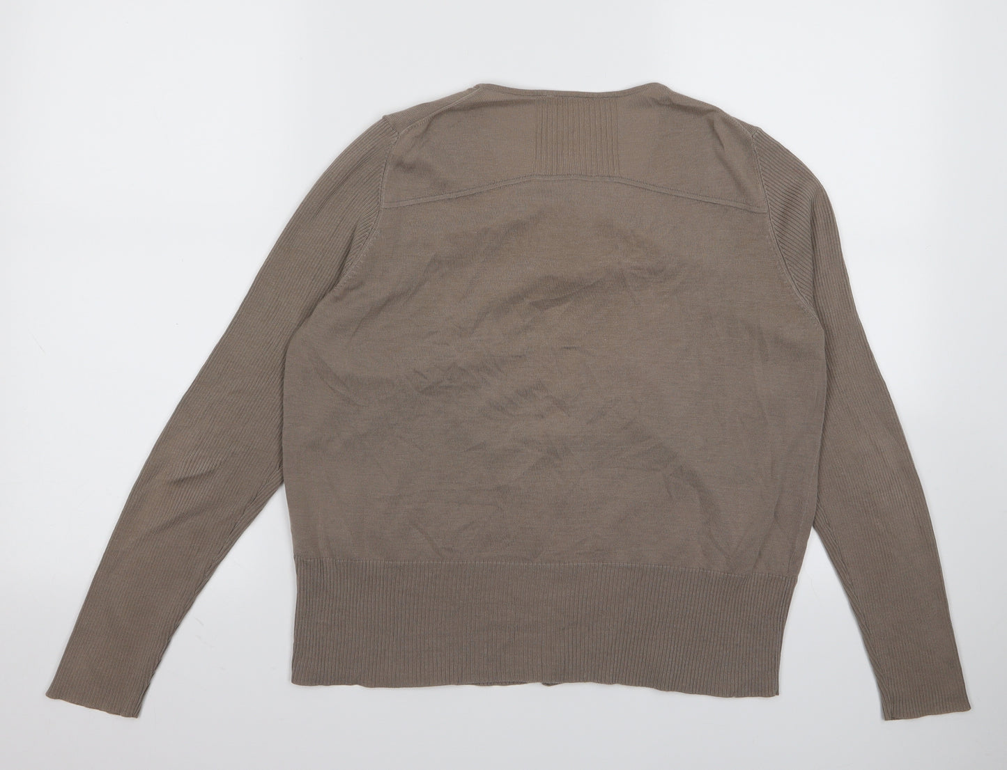 Preworn Womens Brown   Cardigan Jumper Size 16