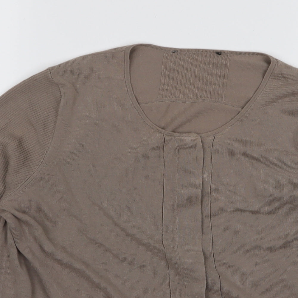 Preworn Womens Brown   Cardigan Jumper Size 16