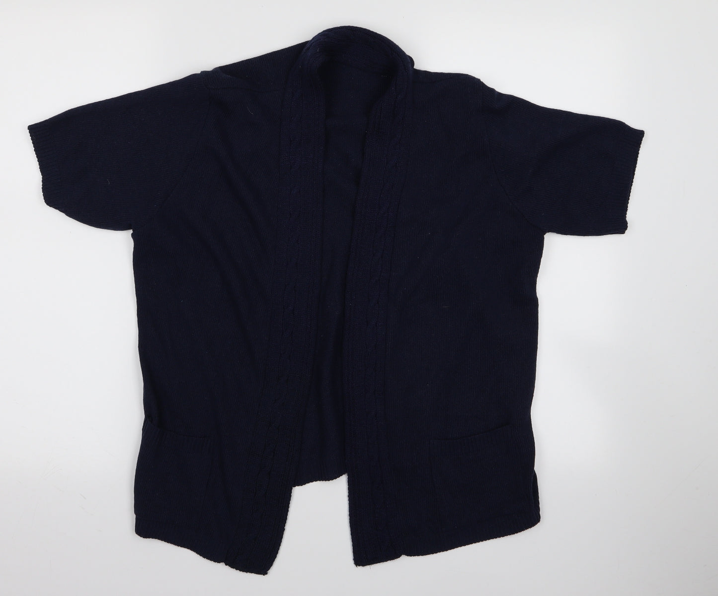 Preworn Womens Blue  Rayon Cardigan Jumper Size M  - 1