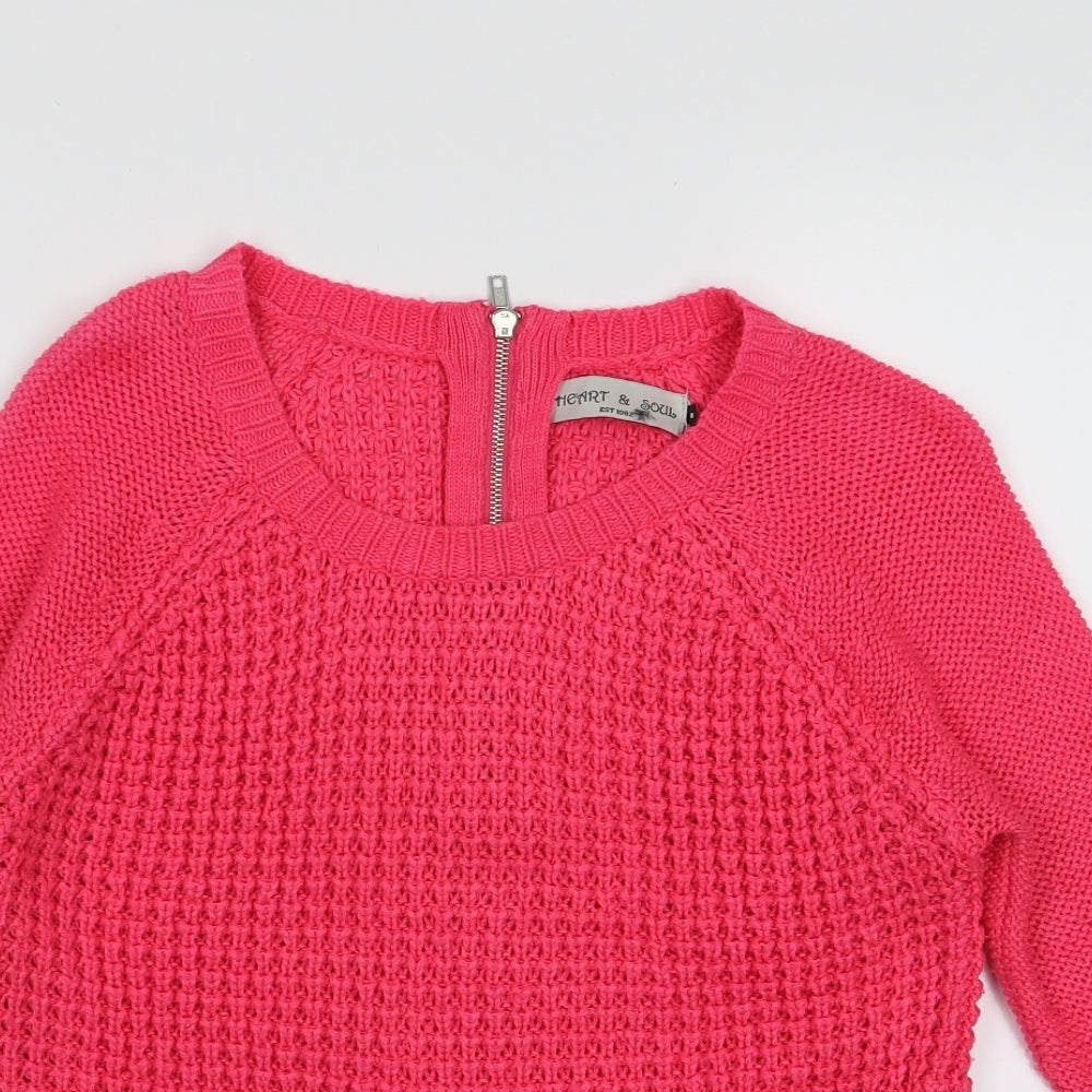 heart and soul Womens Pink   Pullover Jumper Size S