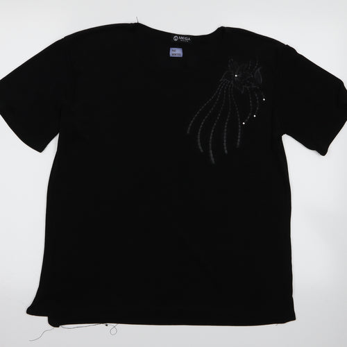 mega Womens Black   Basic T-Shirt Size M