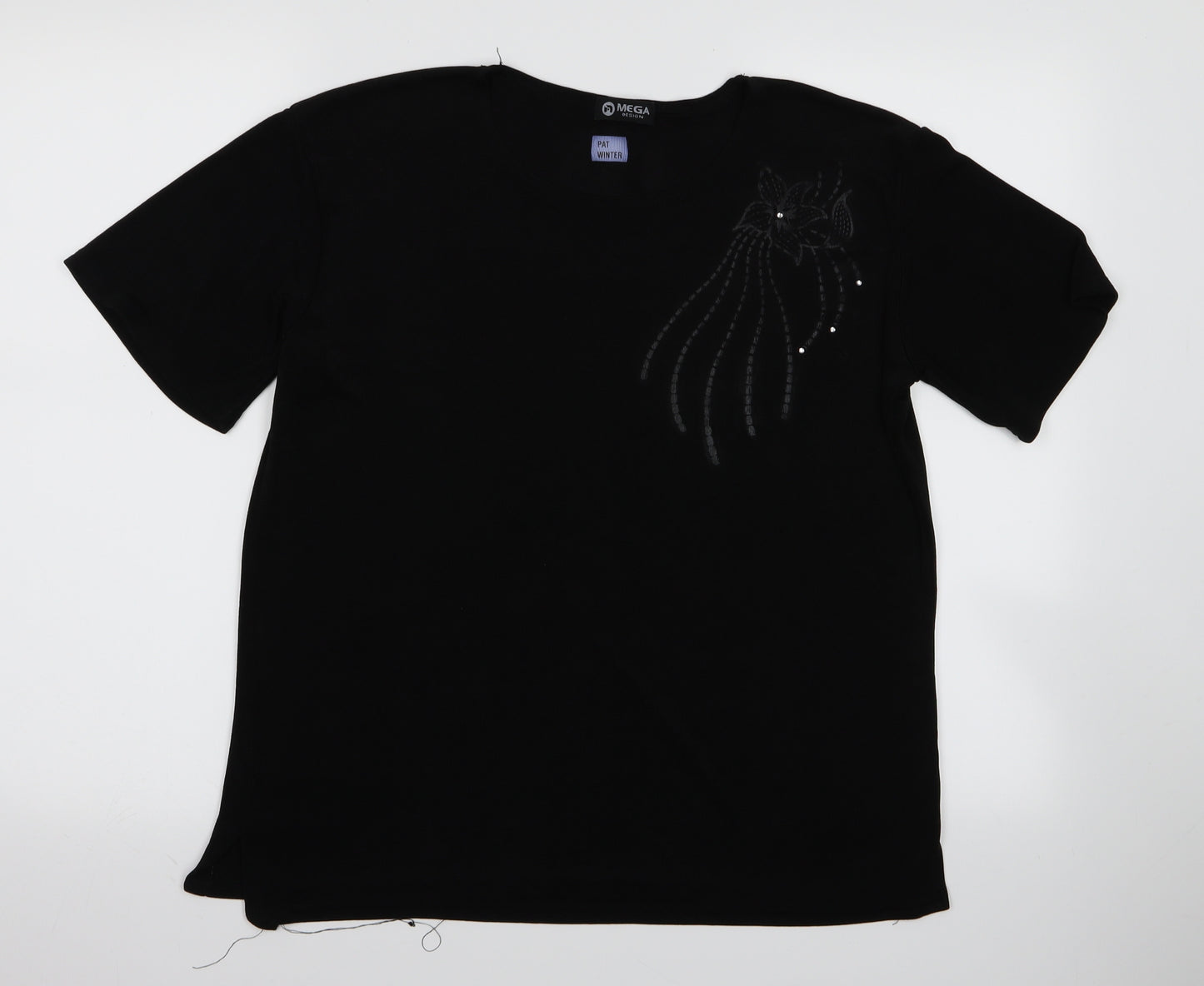 mega Womens Black   Basic T-Shirt Size M