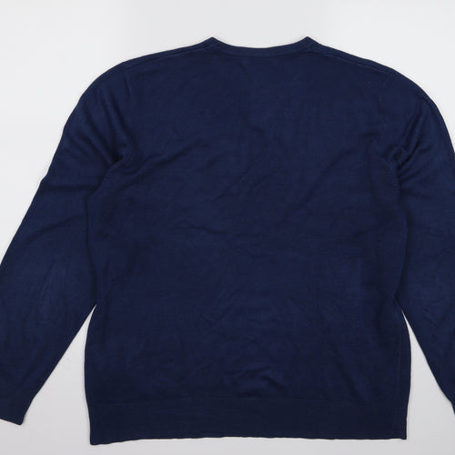 Preworn Womens Blue  Rayon Pullover Jumper Size L