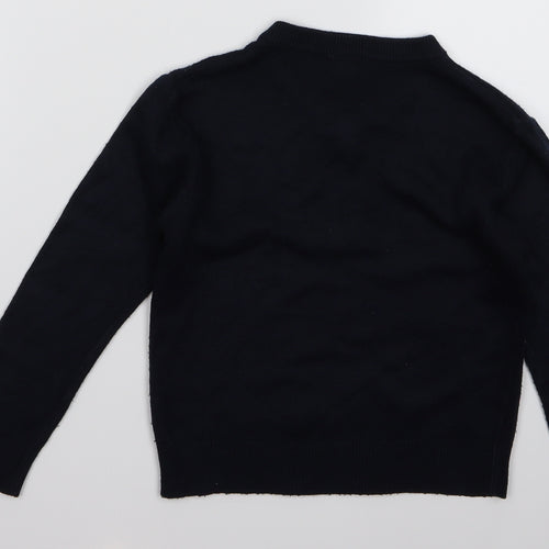 Preworn Girls Blue   Pullover Jumper Size 5 Years