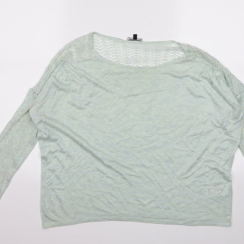 Warehouse Womens Green   Pullover Jumper Size 12  - g