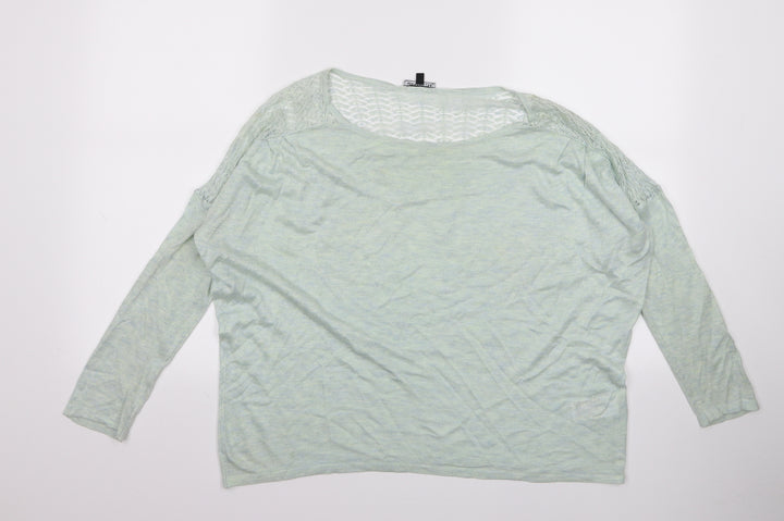 Warehouse Womens Green Pullover Jumper Size 12 - g