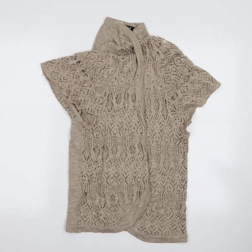 Madison Womens Beige   Cardigan Jumper Size L