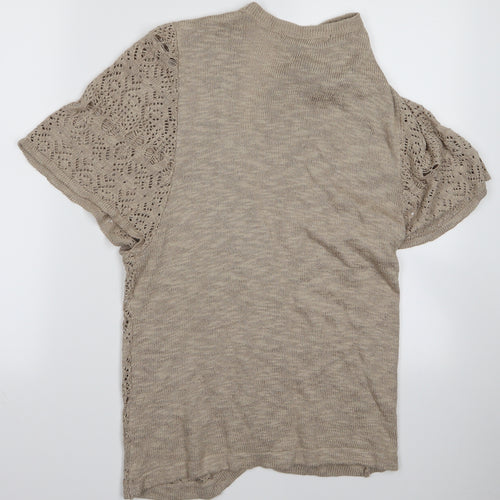 Madison Womens Beige   Cardigan Jumper Size L