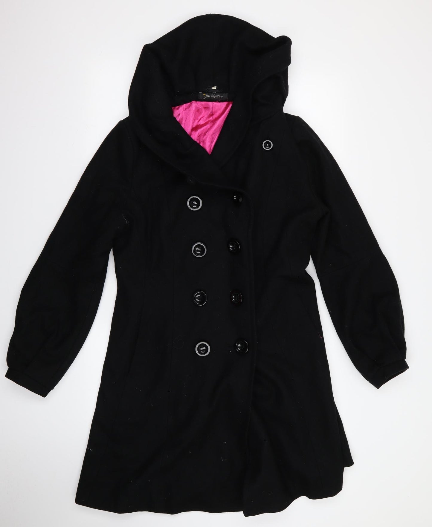 Preworn Womens Black   Overcoat Jacket Size 14