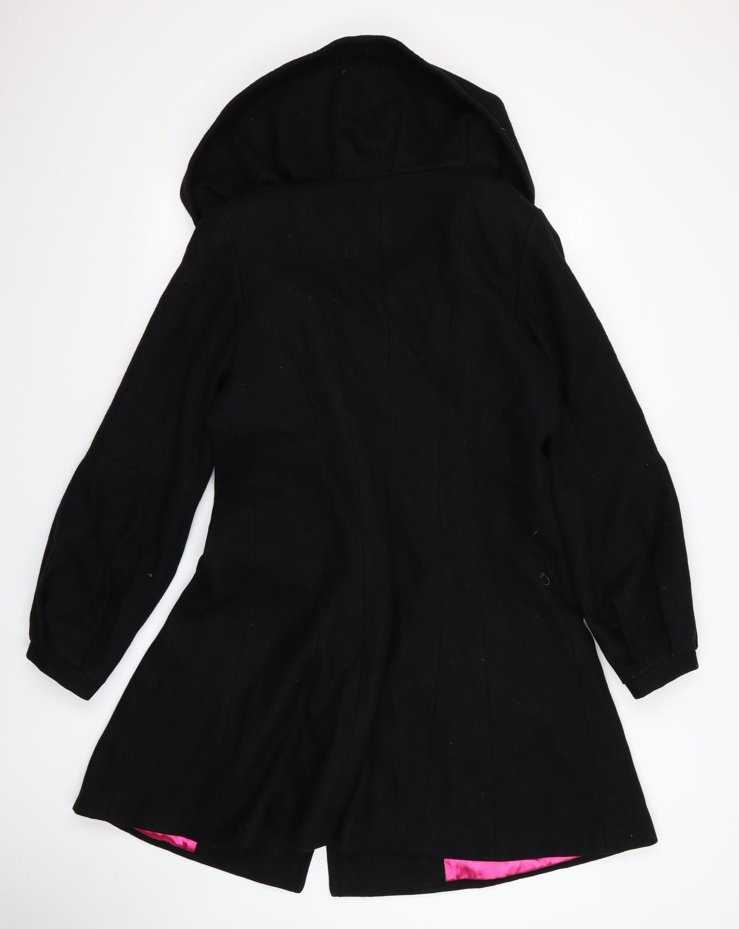 Preworn Womens Black   Overcoat Jacket Size 14