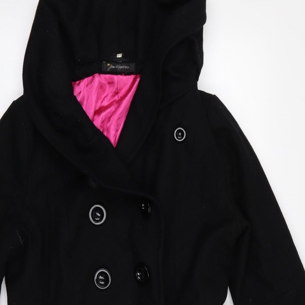 Preworn Womens Black   Overcoat Jacket Size 14