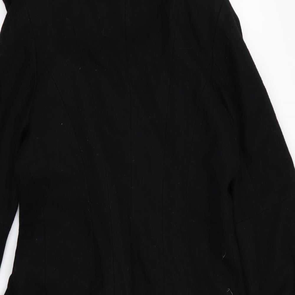 Preworn Womens Black   Overcoat Jacket Size 14