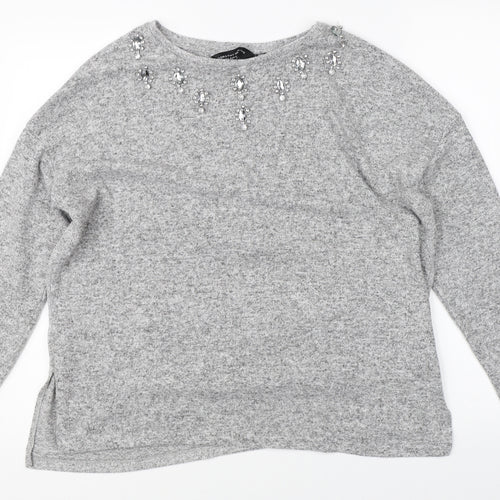 Dorothy Perkins Womens Grey   Pullover Jumper Size 12
