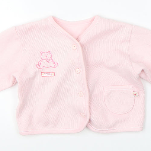 Preworn Girls Pink   Pullover Jumper Size 3-6 Months