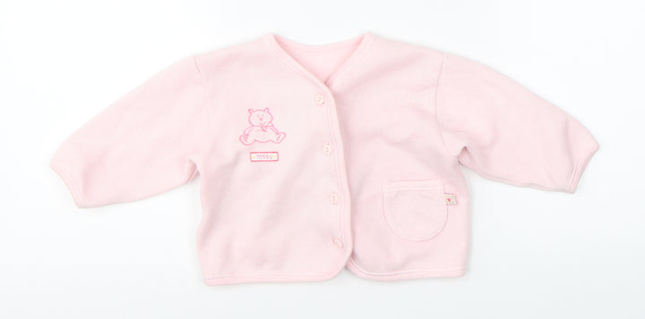 Preworn Girls Pink   Pullover Jumper Size 3-6 Months