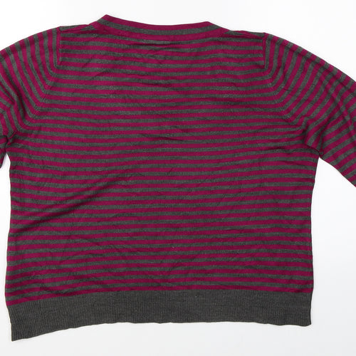BHS Womens Pink Striped  Pullover Jumper Size 14