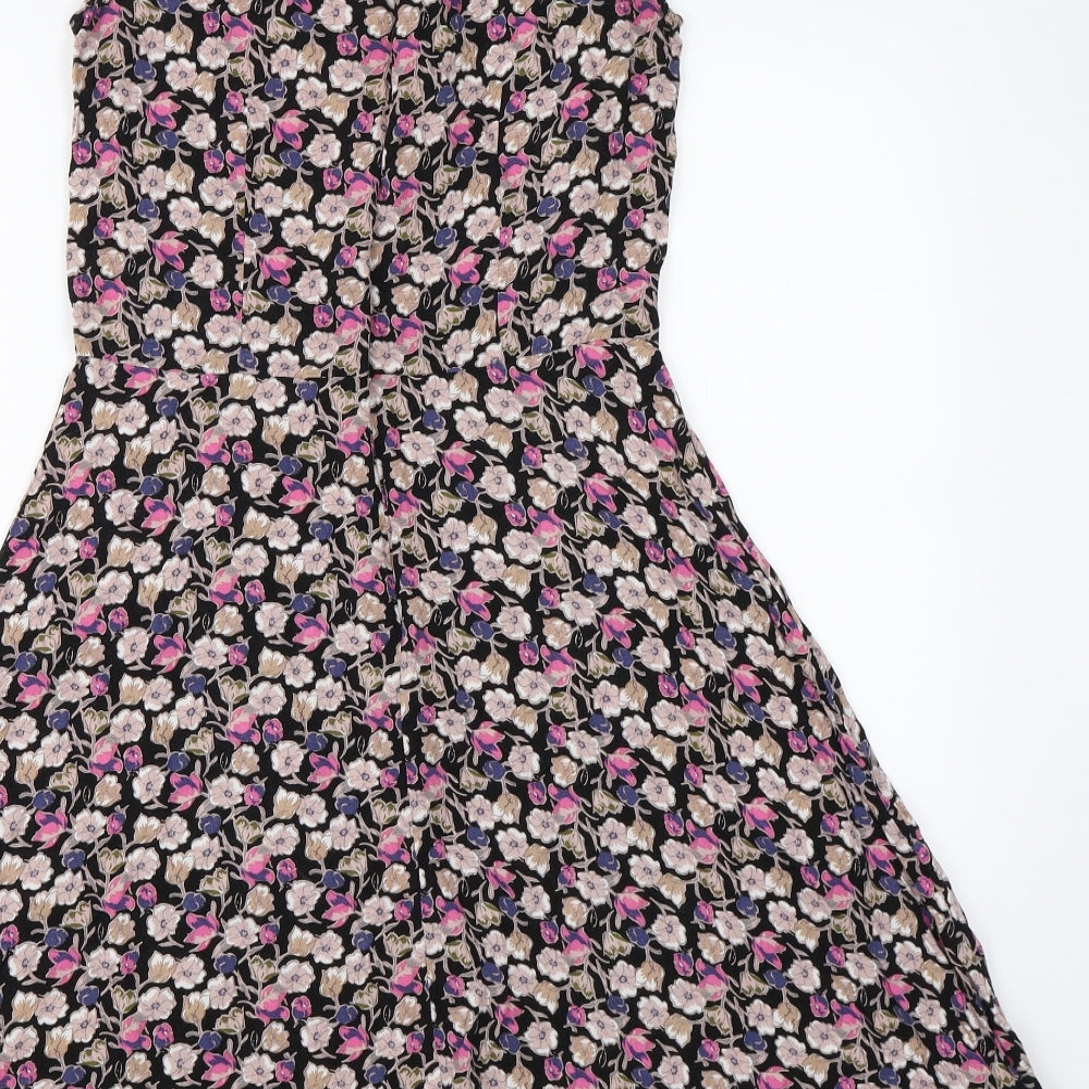 Warehouse Womens Multicoloured Floral Rayon A-Line  Size 12