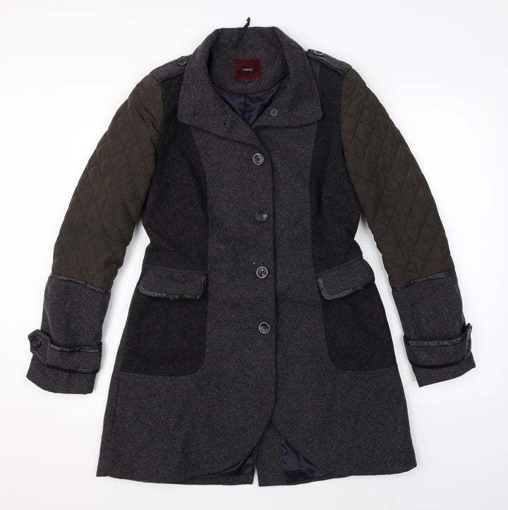New Look Womens Grey Overcoat Coat Size 10