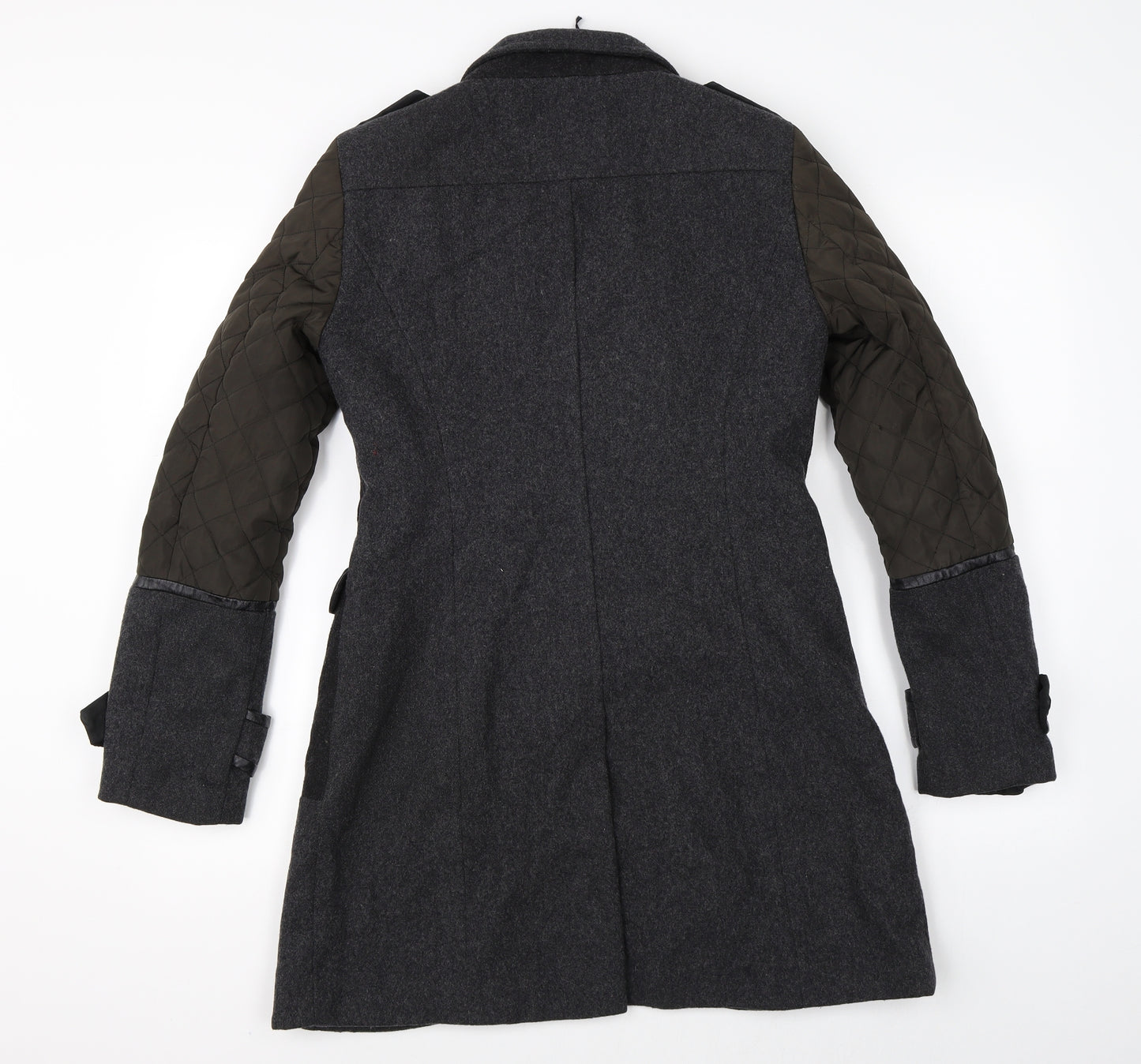 New Look Womens Grey   Overcoat Coat Size 10
