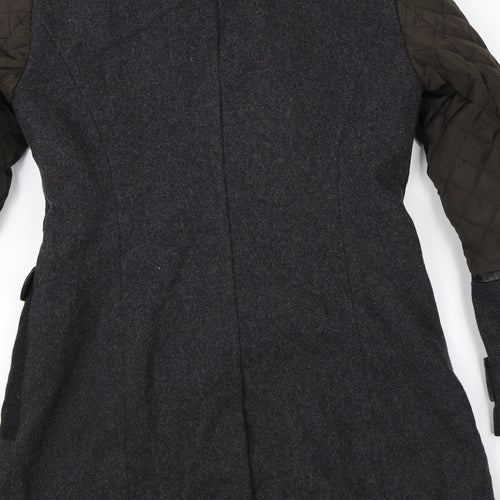 New Look Womens Grey   Overcoat Coat Size 10