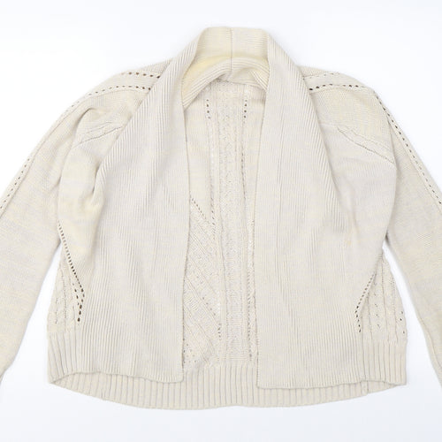 Marks & Spencer Womens Beige  Knit Cardigan Jumper Size 8