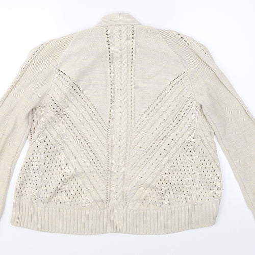 Marks & Spencer Womens Beige  Knit Cardigan Jumper Size 8