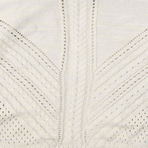 Marks & Spencer Womens Beige  Knit Cardigan Jumper Size 8