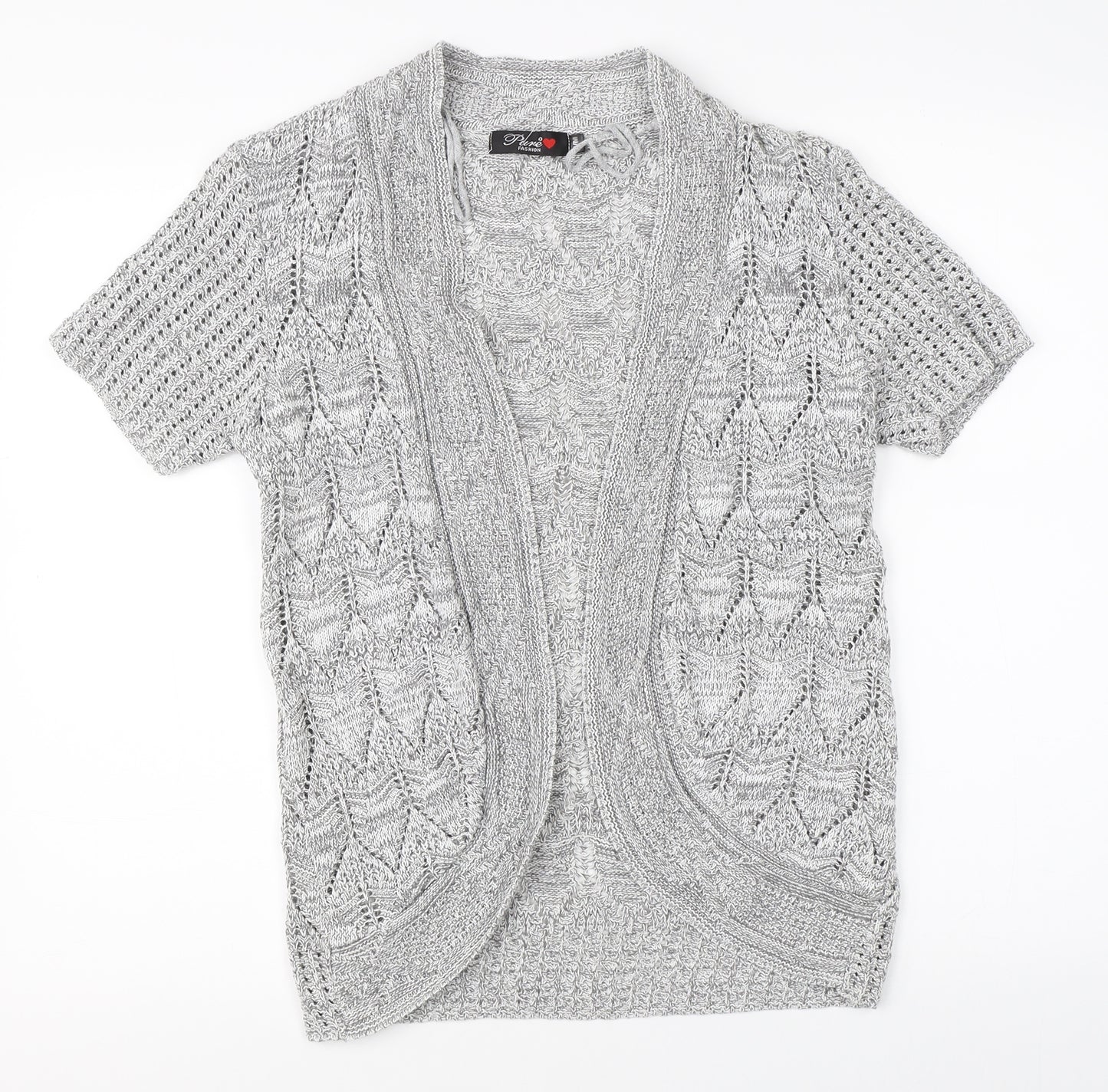 Pure Fashion Womens Grey  Knit Cardigan Jumper Size M