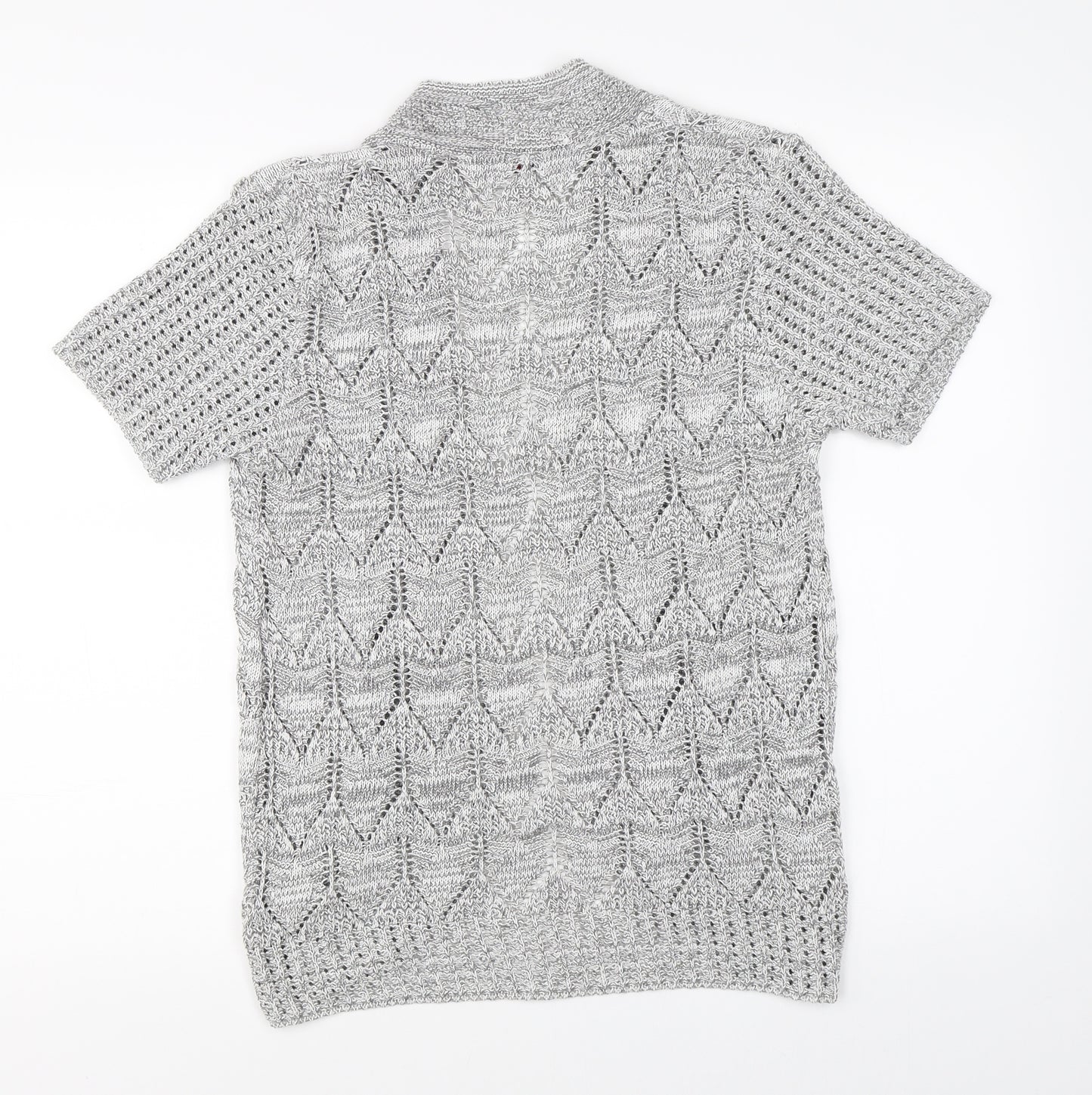Pure Fashion Womens Grey  Knit Cardigan Jumper Size M
