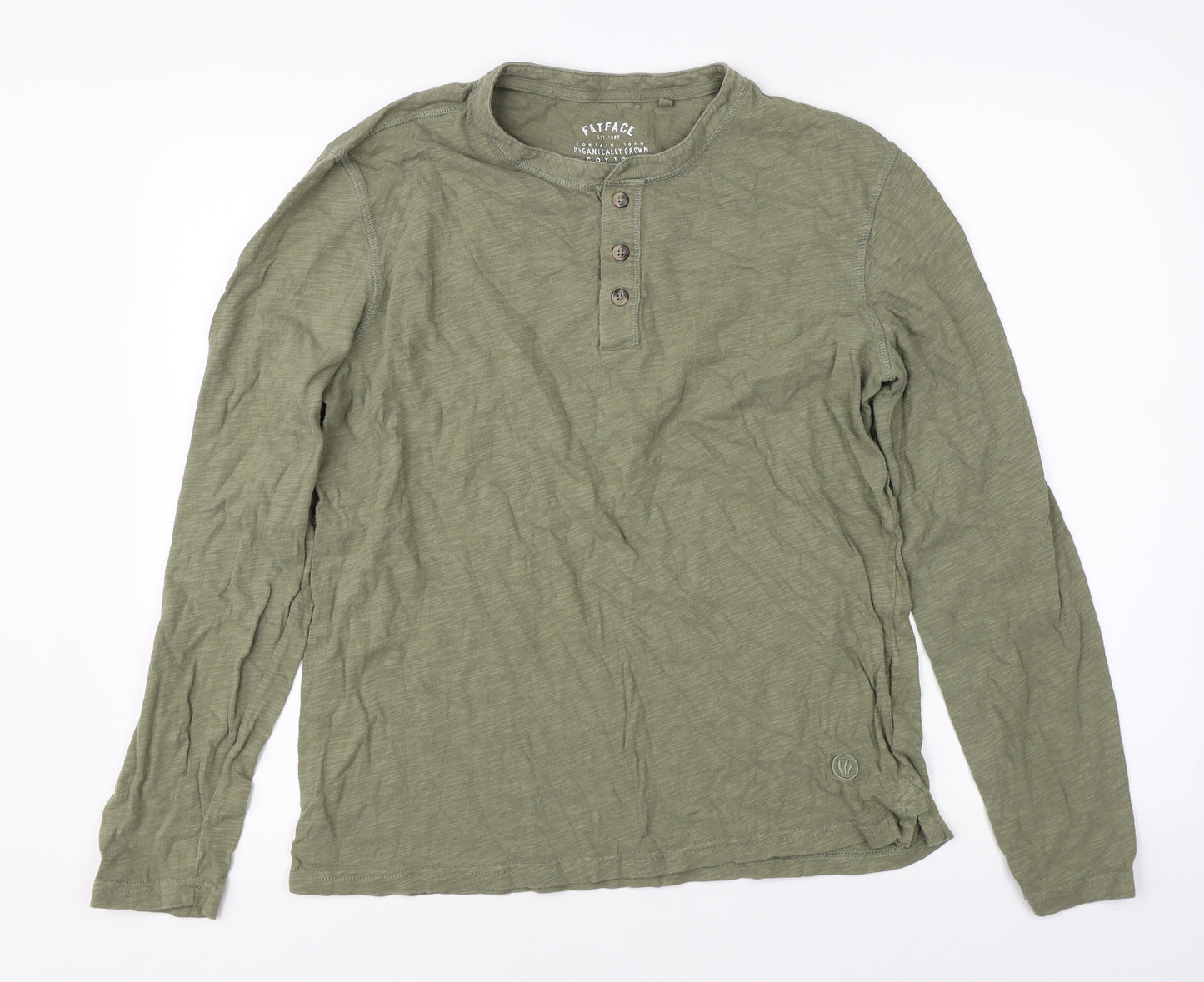 Fat Face Mens Green    T-Shirt Size M
