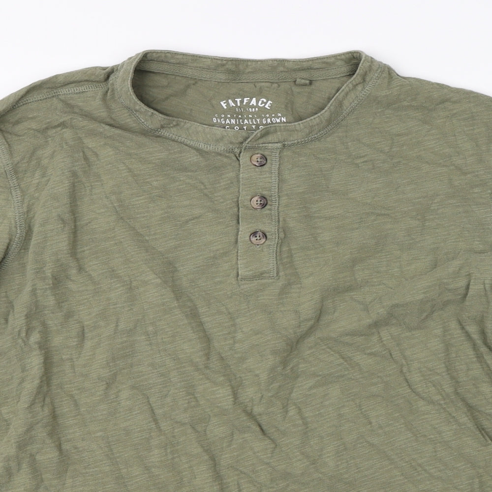 Fat Face Mens Green    T-Shirt Size M