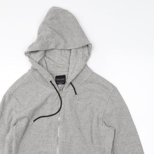 Zara Mens Grey   Full Zip Hoodie Size L