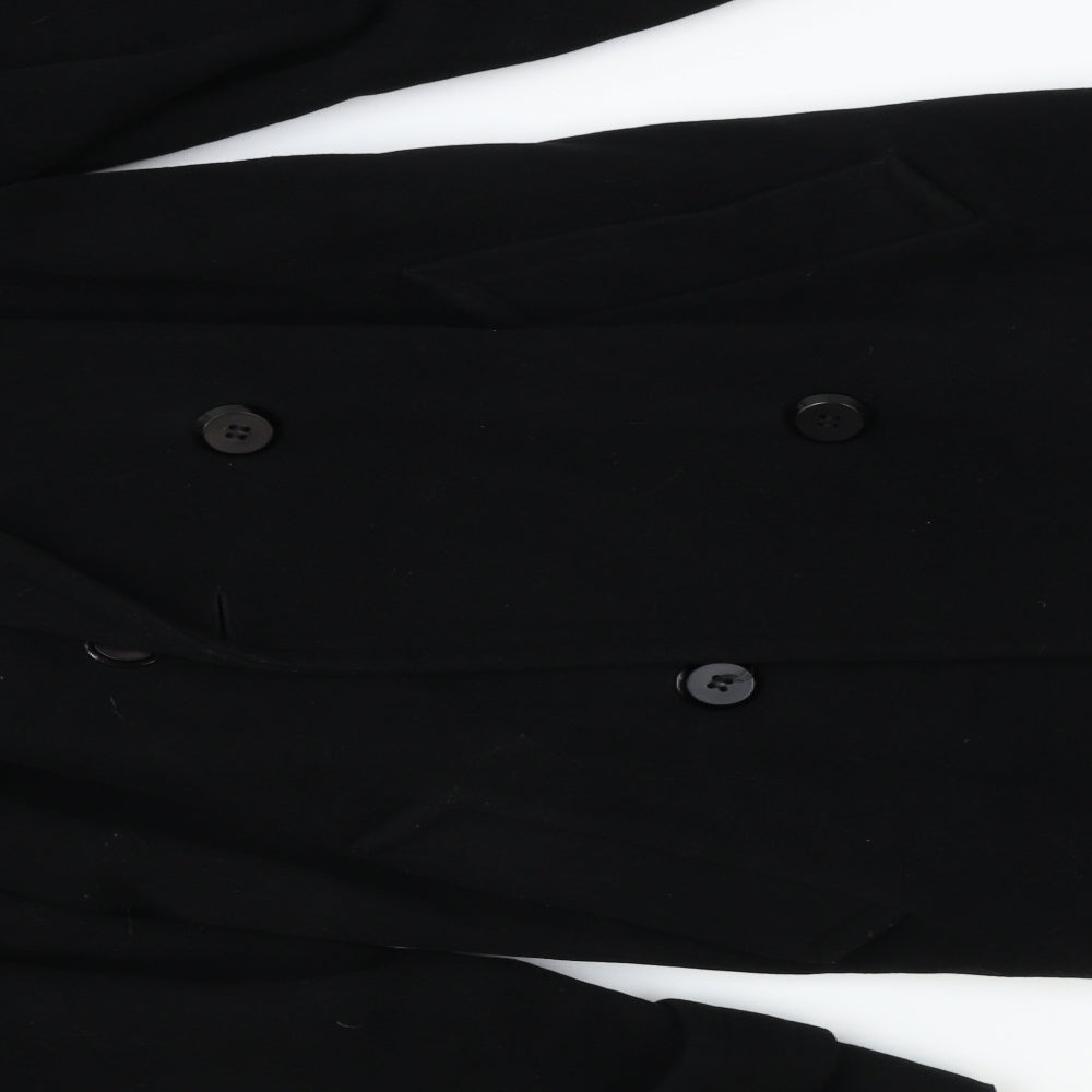 Klass Womens Black   Overcoat Coat Size 8